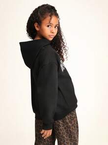 SUMWON Hanorac de Crăciun cu imprimeu festiv și mânecă lungă pentru fete preadolescente, ținută casual de iarnă