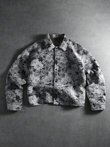 PAVTROS 男士时尚休闲印花长袖衬衫