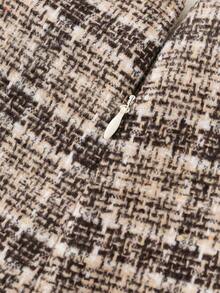 SHEIN Franclia 2件套 女士罗纹针织上衣+系带半身裙裤套装 - 黑色 - 查看 7