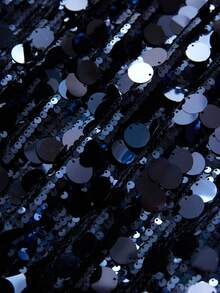 Aveloria Rosie Robe élégante sans manches ornée de sequins, style britannique - Bleu marine - Voir 3