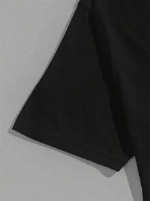 Manfinity BRENVOR 2 件装男士双色针织海鸥印花 T 恤，夏季 - 彩色 - 查看 5