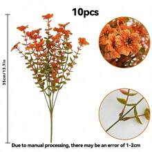 Outdoor Artificial Fall Flower, Uv Resistant Fake Plants, Faux Plastic Floral Orange Shrubs Hanging Flower Plant For Home Kitchen Balcony Garden Window Sill Fall Decoration - Multicolor - View 25