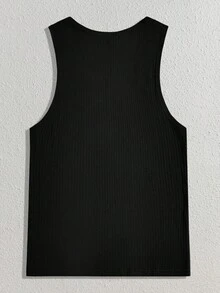 Manfinity BRENVOR 2件装男士纯色休闲针织时尚运动无袖背心，适合朋友、情侣穿着