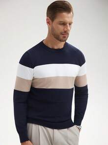 Manfinity Mode Men Colour Block Jumper - Multicolor - View 3