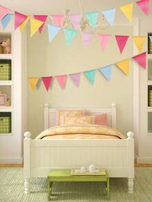 20条4.5米加厚亚麻可重复使用复古亚麻三角旗 - 生日装饰、圣诞节装饰、派对装饰、节日装饰、教室装饰、毕业典礼装饰、嘉年华装饰、万圣节装饰、周年纪念装饰 - 彩色 - 查看 8