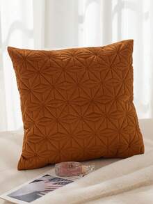 1 Stück, einfarbiger Kissenbezug, weicher geprägter Kissenbezug mit diamantförmiger Struktur, natürliche Heimdekoration für Sofa und Wohnzimmer