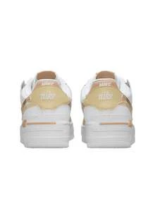 Nike Air Force 1 Low Shadow Women's Sneakers Gold DZ1847 - White/Hemp-Team Gold-White - View 5