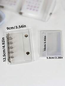 Juego de carpeta de anillas transparente Joivida M5, 10 fundas de doble cara, hojas de recambio, juego de cuaderno de anillas DIY, sello, pegatinas lindas, evento otaku, cuaderno de pegatinas, libro de pegatinas, estantería de pegatinas, recambio de libro de pegatinas, carpeta de pegatinas transparente - Multicolor - Ver 3