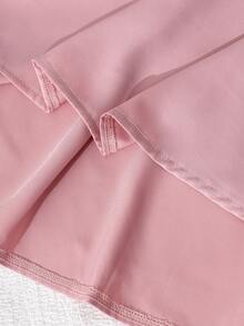 Sparklyn 女童优雅缎面超大蝴蝶结袖连衣裙，饰以仿珍珠蝴蝶结和围兜，A字裙摆，适合派对、庆典、圣诞舞会、婚礼宾客礼服、正式场合穿着。 - 粉色 - 查看 4