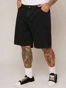 EASEVO 大码男士宽松休闲梭织牛仔短裤、梭织阔腿裤，多色装 - 彩色 - 查看 8