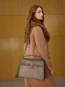 MOTF PREMIUM WOMEN'S FASHION LARGE CAPACITY TOTE HANDBAG - Coffee - View 9