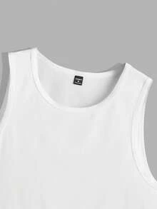 Manfinity BRENVOR 3-Pack Men's Casual Solid Color Knitted Sleeveless Top, Versatile For Daily Wear - Multicolor - View 3