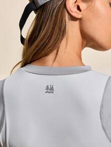 Exploreva Áo thun thể thao ngoài trời dài tay họa tiết xếp ly lỗ xỏ ngón tay cái phía trước đa năng, thoải mái - Nhiều màu - Xem 3