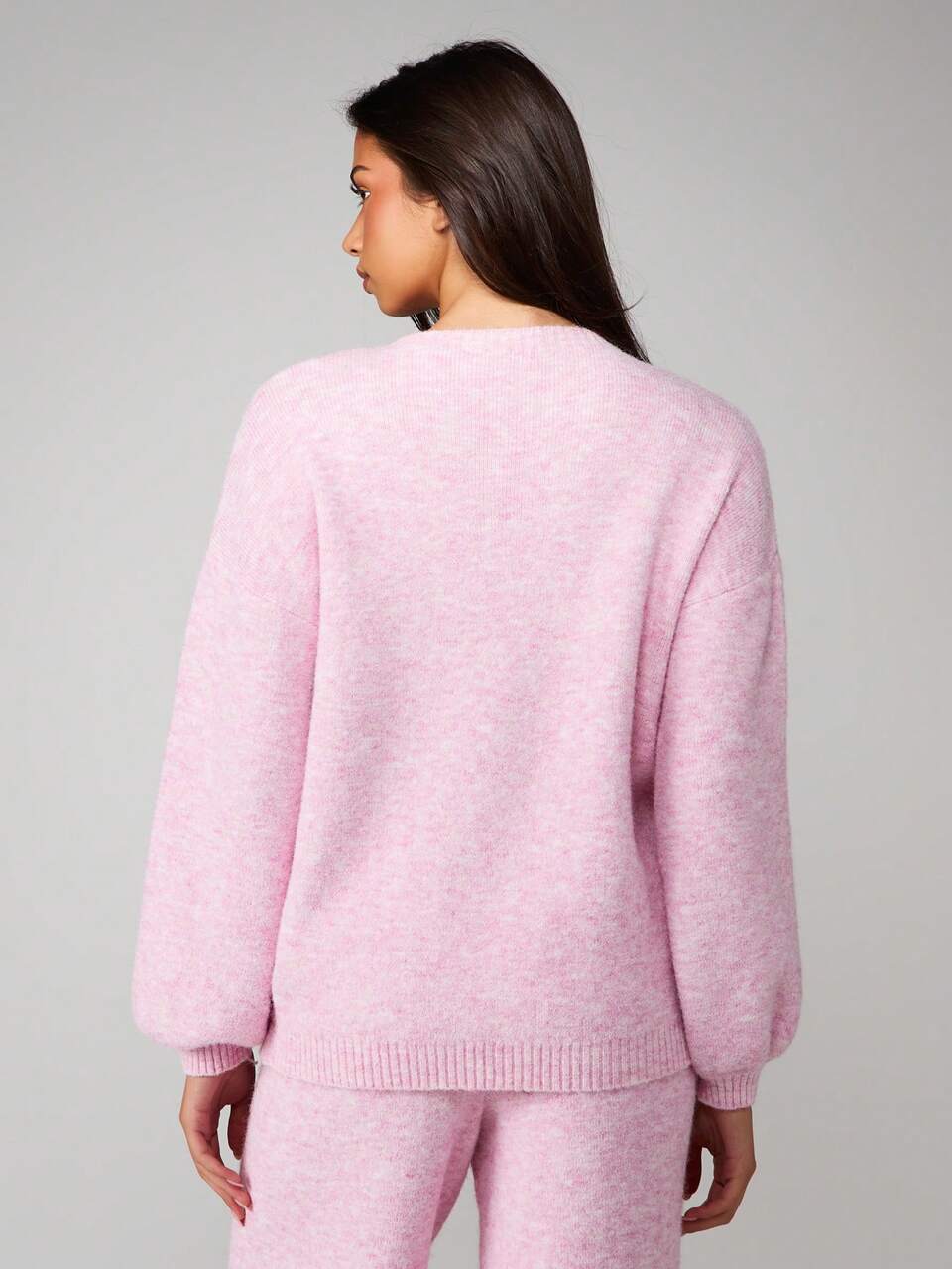 Missguided x Playboy Branded Script Melange Knit Sweater Loungewear Pullover For Autumn Winter