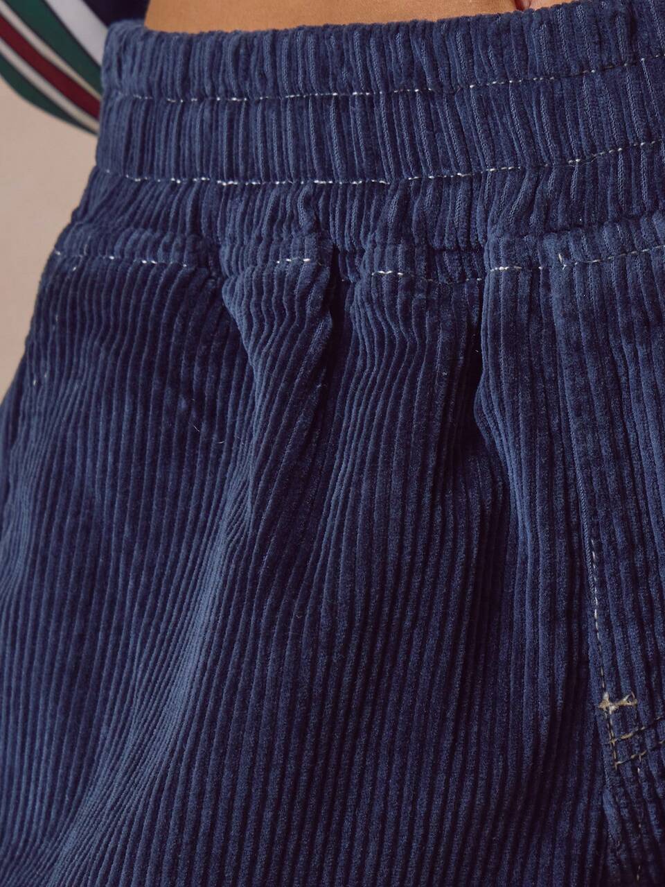 Ribbed Wide Waistband Loose Relaxed Fit Trousers  Cool Streetwear Going Out Casual Everyday Summer