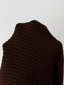 Rafferiza 休闲纯色短款开衫，秋季 - 咖啡棕 - 查看 3