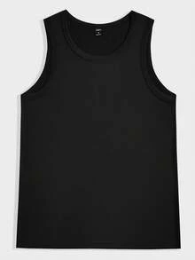 SWAVVY 3pcs Pack Men's Knitted Casual Round Neck Tank Top - Khaki - View 3