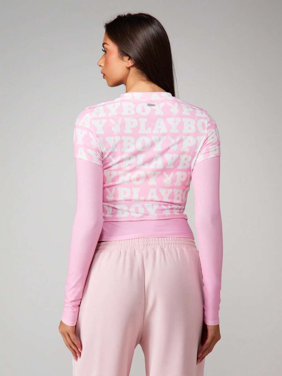 Missguided x Playboy Cropped com Manga Longa e Cordão para o Natal