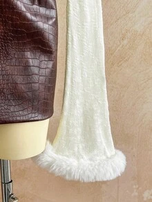 Soleia Party Casual Solid Color Slim Fit Long Sleeve Women Sweater, Suitable For Everyday Wear - White - View 6
