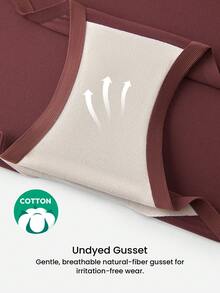 LUVLETTE 3条装中腰基础款超细纤维隐形三角裤女士内裤套装 - 大地色系