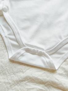 Vintaside Kids بدلة رضيع ذات لون أحادي مع إغلاق أمامي بأزرار وأكمام طويلة