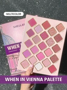 SHEGLAM 維也納眼影盤 23 色閃光霧面眼影盤 黑色棕色中性色調珠光閃光持久高色素光滑可混合眼影促銷粉紫色眼影 品牌 美容 化妝 化妝品 適合女性與女孩 完美搭配冬季 Y2K 時尚 流行 生日禮物 假期 派對準備就緒 最佳顏色