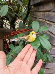 1/6/12 piezas Pájaros artificiales pequeños y realistas con plumas para decoración de jardín al aire libre, envío aleatorio - Multicolor - Ver 11