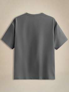 EASEVO 3pcs Pack Plus Size Men's Solid Color Fitted Crew Neck Short Sleeve T-Shirts Tees, Suitable For Summer Daily Wear