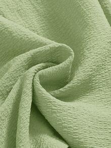 SHEIN MOD 女士细肩带系腰连体裤，日常休闲穿着 - 綠色 - 查看 4