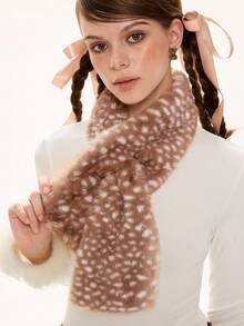 ROMWE Kawaii 女士围巾 - 棕色 - 查看 2