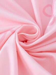 2pcs/Set Girly Pink Cardigan With Heart-Shaped Bow Print, Faux Collar, Long-Sleeved Top And Trousers Pajama Set, Suitable For All Seasons. Pink Pajama Set,Teen Girl Clothes - Multicolor - View 4