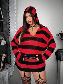 Whyspr Pull à capuche oversize à rayures blocs de couleurs, automne/hiver - Multicolore - Voir 3