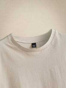 EASEVO 3pcs Pack Plus Size Men's Solid Color Fitted Crew Neck Short Sleeve T-Shirts Tees, Suitable For Summer Daily Wear