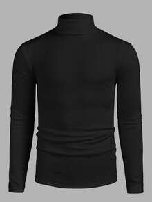 Manfinity NXTstreet 两件装男士休闲高领长袖T恤，秋冬 - 彩色 - 查看 6