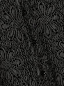 Manfinity VCAY Men's Casual Sheer Lace Long Sleeve Loose Shirt,Black Autumn Elegant Club Evening Silk Paisley Tuxedo Tapestry Knit Shirt For Men Graphic Jacket - Black - View 6
