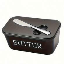 1个PP材质黄油碟，带盖和刀，碟身印有“BUTTER”字样，可保持黄油新鲜，方便日常早餐和烘焙使用。 - 彩色 - 查看 15