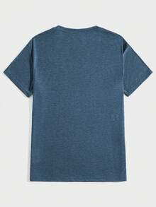 Manfinity BRENVOR Men's 2pcs Knitted Short Sleeve T-Shirt Set, Summer - Khaki - View 7