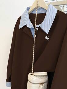 Resyla Autumn/Winter New Casual College Style Women Sweatshirt - Coffee Brown - View 7