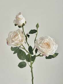 1/2 件 22 英寸复古仿古玫瑰 - 3 头真实触感假花,油画风格花束,波西米亚风格家居装饰,适用于客厅/卧室/办公室,摄影道具和即送礼品 - 彩色 - 查看 12