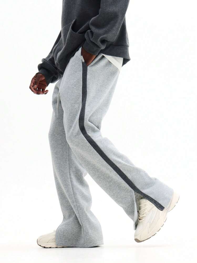 Flare Sweatpants With Side Stripe Detail