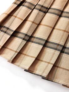 Maija Kids Maija Kids 这款女童格子百褶裙配有腰带，适合感恩节、冬季等各种场合，日常穿着舒适，适合庆祝活动、秋季和冬季穿着，方便叠穿，时尚百搭，适合秋冬季日常穿着、街头风格和居家穿着。四季皆宜，是圣诞节和假期的理想礼物。 - 卡其色 - 查看 3