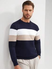 Manfinity Mode Men Colour Block Jumper - Multicolor - View 4