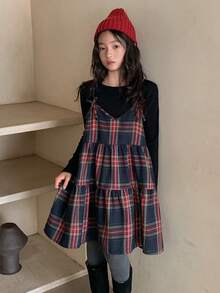 Dazy Kids 少女格子无袖上衣 - 彩色 - 查看 7