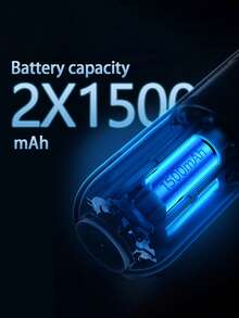 Teckwe Car Vacuum Cleaner: Car-Specific, High Suction, Wireless Handheld, Home-Usable, Compact & Mini, Blowing & Suction 2-In-1 Vacuum Cleaner,Two Batteries, Each With A Capacity Of 1500 MAh - Multicolor - View 8