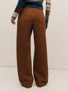 Nöista Cozy Brown Pants, Ideal For Women's Spring Break And Relaxed Summer/Spring Break With A Warm Seasonal Feel. - Rust Brown - View 2