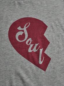 Manfinity VCAY Men's 2pcs Knitted Heart & Letter Printed Short Sleeve T-Shirts - Light Grey - View 4