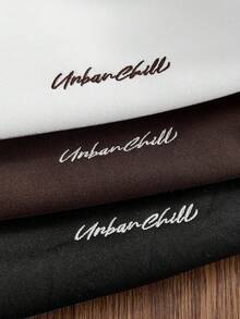 SWAVVY 男士撞色刺绣英文字母 Polo 领卫衣，秋冬服装，情侣装 - 彩色 - 查看 10