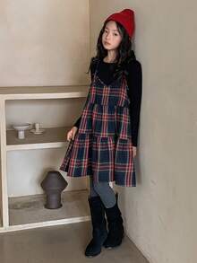 Dazy Kids 少女格子无袖上衣 - 彩色 - 查看 8