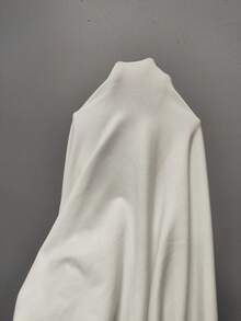 SHEIN Sweetro 大码女式浪漫纯色垂坠领喇叭下摆连衣裙 - 白色 - 查看 7