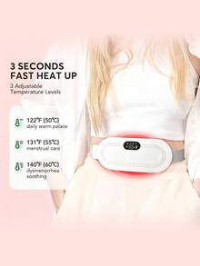 Teckwe Menstrual Heating Pad, Cycle Heating Pad For Cramps,Female Menstrual Electric Belt, Hot Compress, Heating, Home Use, Vibrating Waist Massager, Rechargeable Model, Stomach Heating Pad, Perfect Choice For Valentine's Day Gifts Hot Massage Stomach Heating Pad For Ladies And Girls To Relieve Pain - Multicolor - View 4